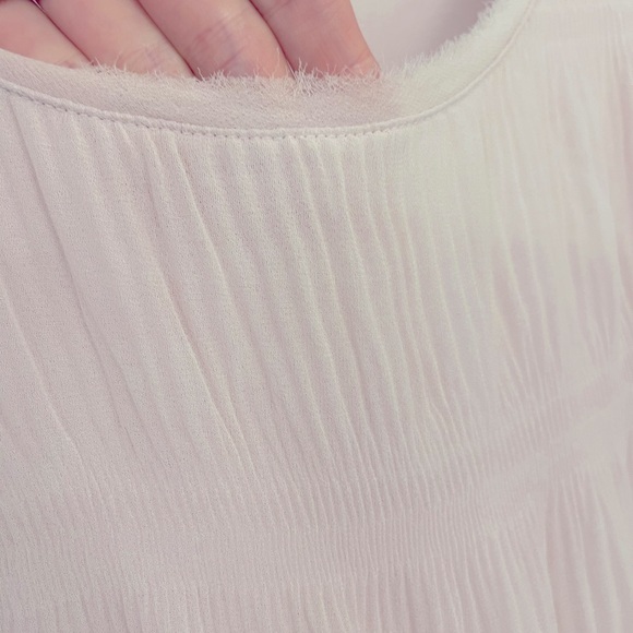 raw cut Vera Wang chiffon shirred layer knit back - Picture 12 of 12